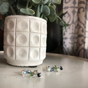 Lia Sophia multicolored crystal earrings